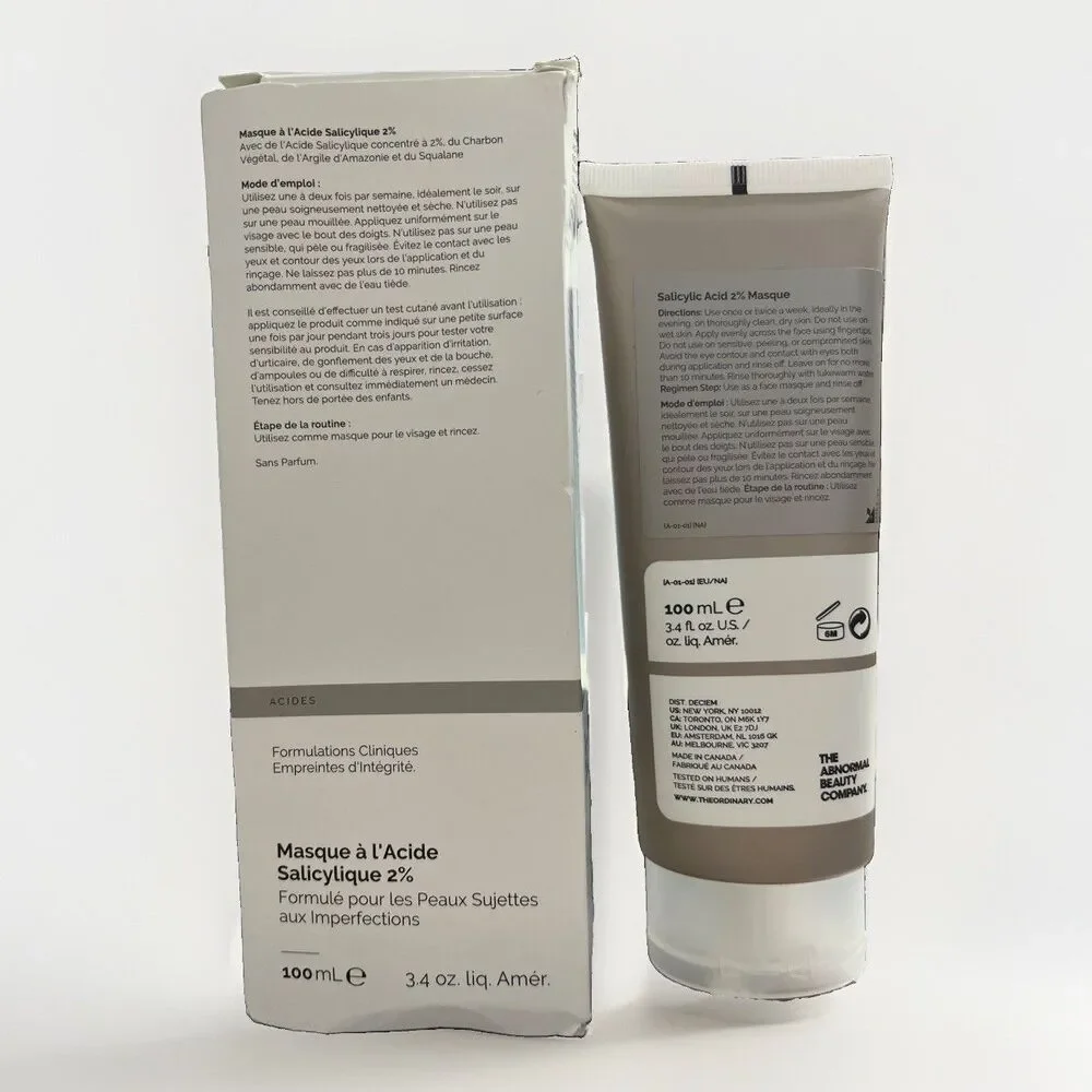 The Ordinary Salicylic Acid 2% Masque Blemish Prone Skin 3.4oz Large Size Acne